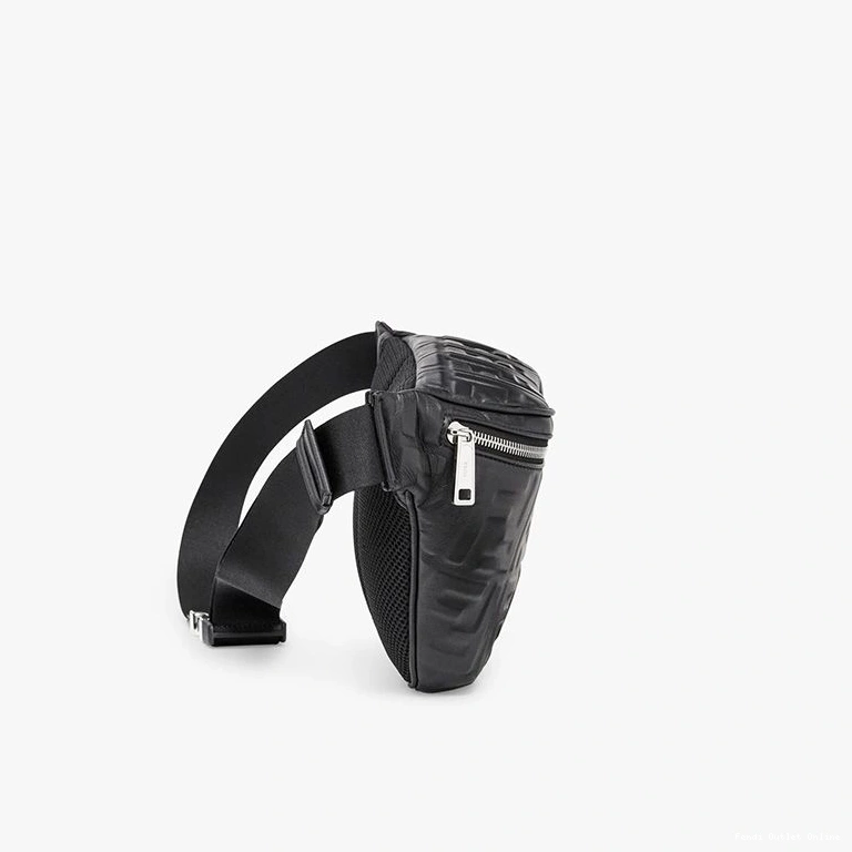 Cheap Motif Nappa Black FF Leather Bag Fendi In Belt 0824